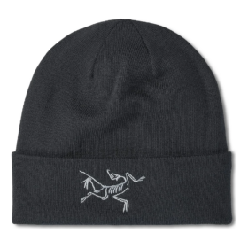 Broderet fugle-toque "Black"