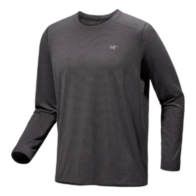 Cormac Crew T-shirt med rund hals og lange ærmer "Black"