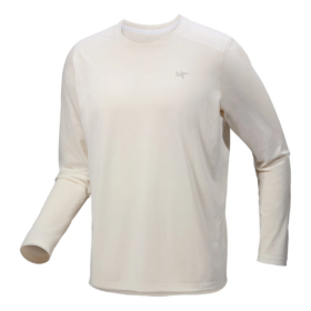 Cormac Crew T-shirt med rund hals og lange ærmer "Natural Beige"