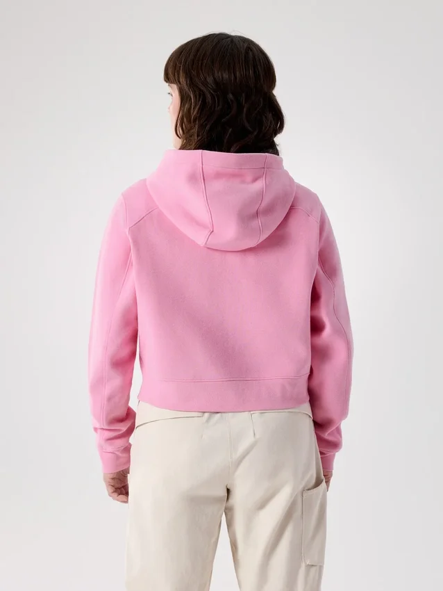 Emblem Fleece Full Zip Crop Hættetrøje til kvinder