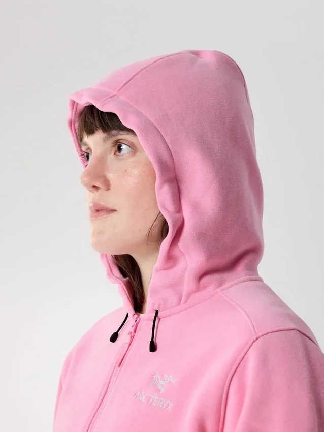 Emblem Fleece Full Zip Crop Hættetrøje til kvinder