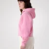 Emblem Fleece Full Zip Crop Hættetrøje til kvinder
