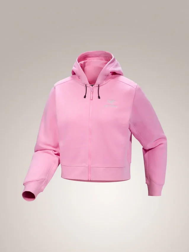 Emblem Fleece Full Zip Crop Hættetrøje til kvinder