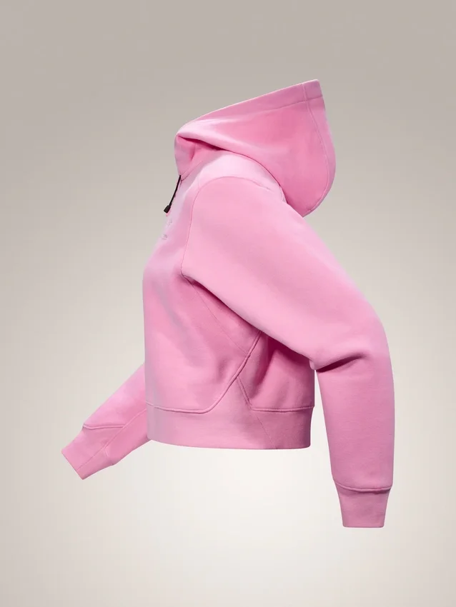 Emblem Fleece Full Zip Crop Hættetrøje til kvinder