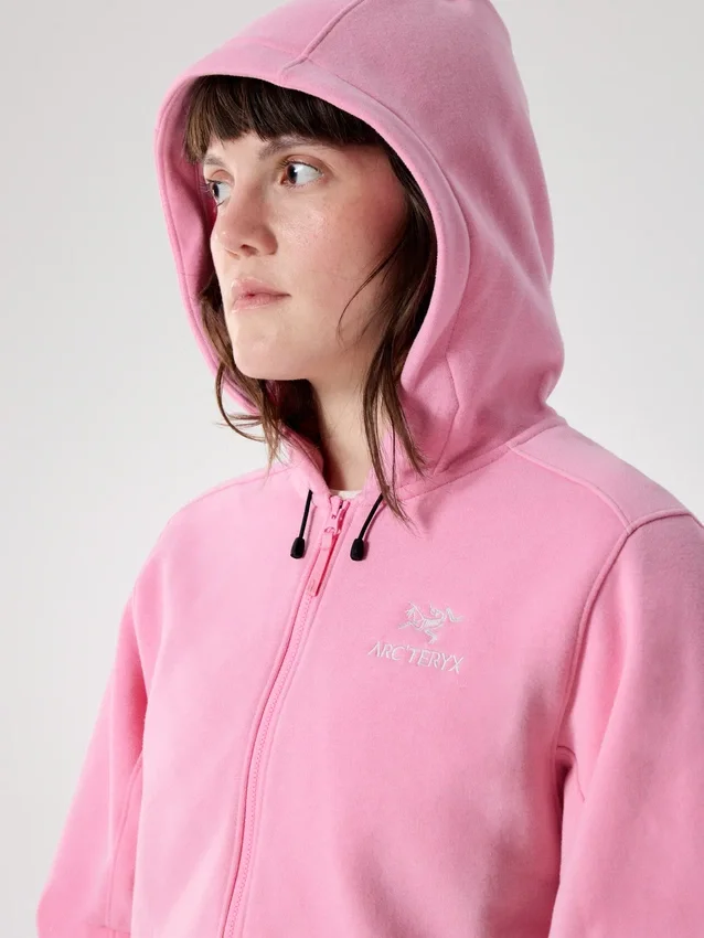 Emblem Fleece Full Zip Crop Hættetrøje til kvinder