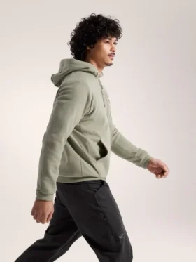 Emblem Fleece-hettetrøje med fuld lynlås til mænd
