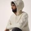 Emblem Fleece-hettetrøje med fuld lynlås til mænd