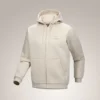 Emblem Fleece-hettetrøje med fuld lynlås til mænd