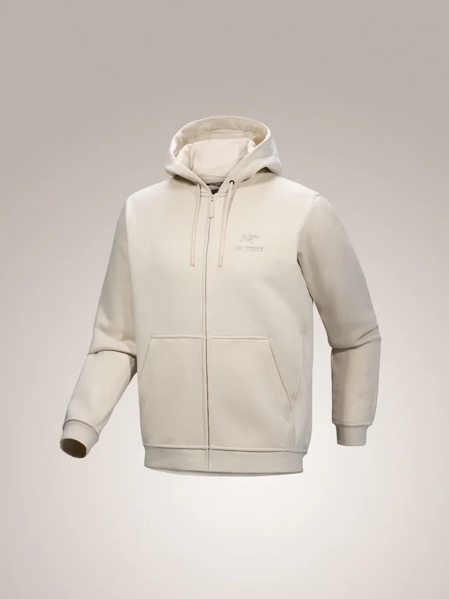 Emblem Fleece-hettetrøje med fuld lynlås til mænd