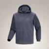 Emblem Fleece-hettetrøje med fuld lynlås til mænd