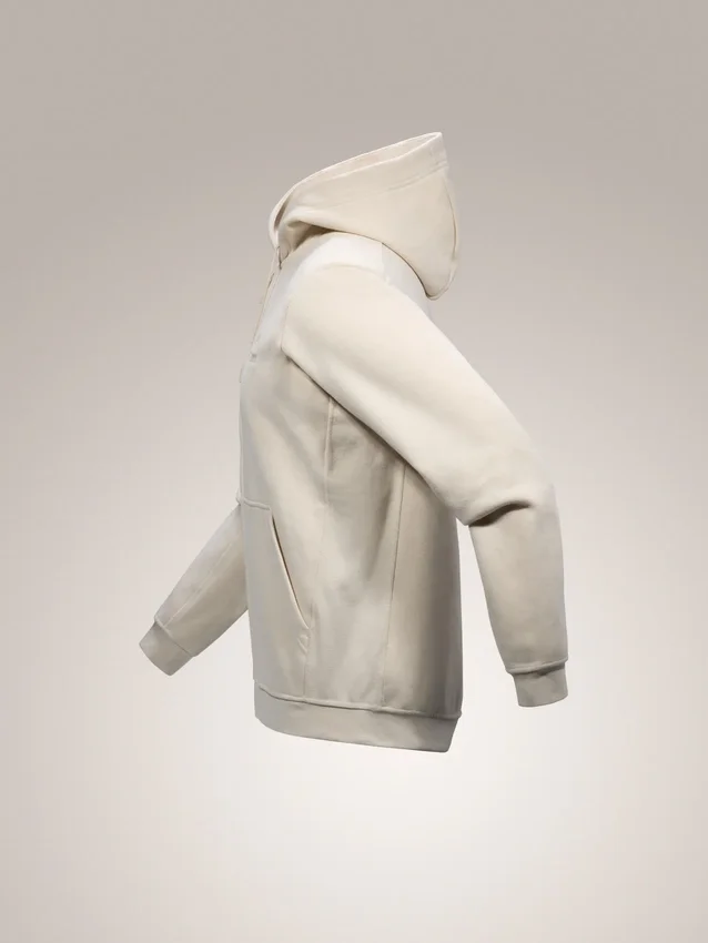 Emblem Fleece-hettetrøje med fuld lynlås til mænd