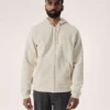 Emblem Fleece-hettetrøje med fuld lynlås til mænd