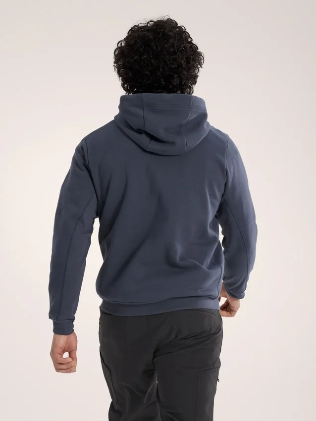 Emblem Fleece-hettetrøje med fuld lynlås til mænd