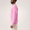 Emblem fleece-trøje med rund hals til mænd