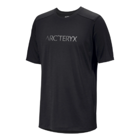 Ionia Merino Wool Arc "Word Logo T-shirt SS" "Black"