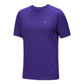 Ionia T-shirt i merinould, kortærmet "Purple"