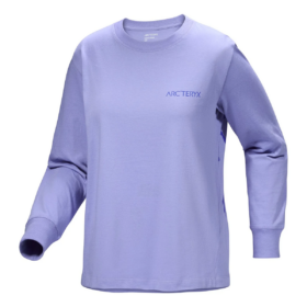 Kragg Cotton Bird T-shirt med rund hals og lange ærmer "Purple"