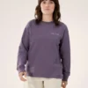 Kragg Cotton Bird T-shirt med rund hals og lange ærmer til kvinder