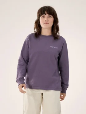 Kragg Cotton Bird T-shirt med rund hals og lange ærmer til kvinder