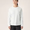 Kragg Cotton Bird T-shirt med rund hals og lange ærmer til kvinder