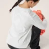 Kragg Cotton Bird T-shirt med rund hals og lange ærmer til kvinder