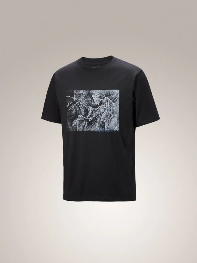 Kragg Cotton Lithographica-skjorte SS til mænd
