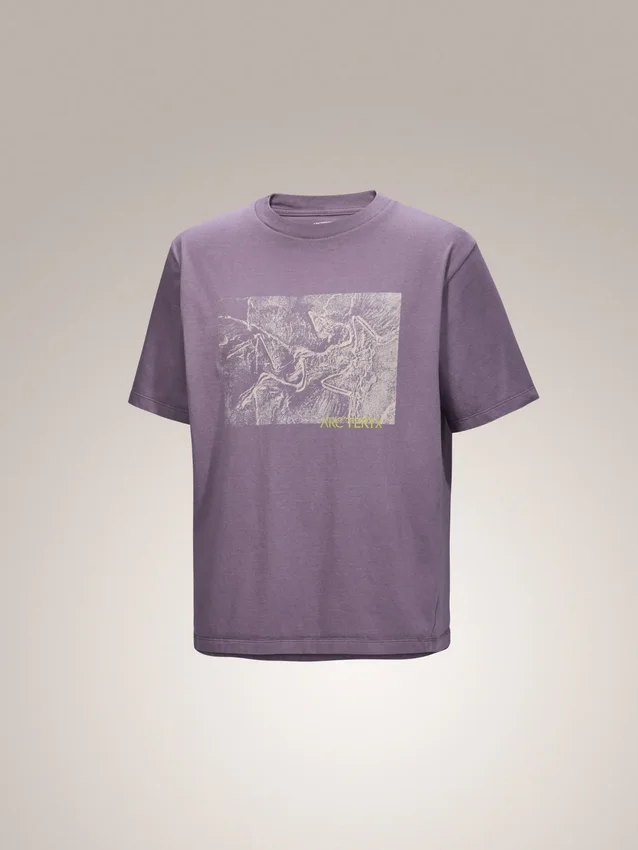 Kragg Cotton Lithographica-skjorte SS til mænd
