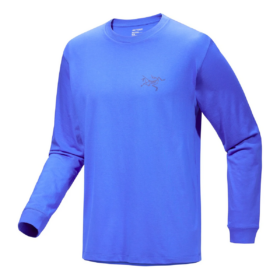 Kragg SL bomulds-T-shirt med lange ærmer "Blue"