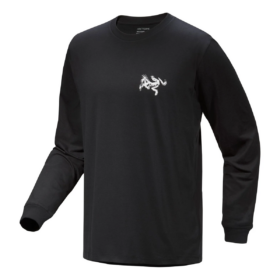 Kragg SL Cotton Bird Tile langærmet T-shirt "Black"