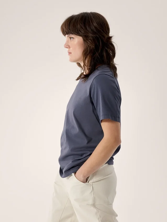 Kragg SL Cotton Emblem Crew Shirt SS til kvinder