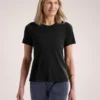 Lana merinould-T-shirt med korte ærmer til kvinder