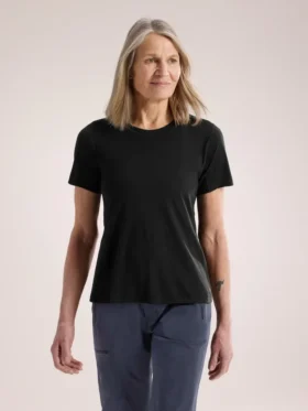 Lana merinould-T-shirt med korte ærmer til kvinder