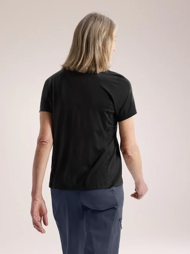 Lana merinould-T-shirt med korte ærmer til kvinder