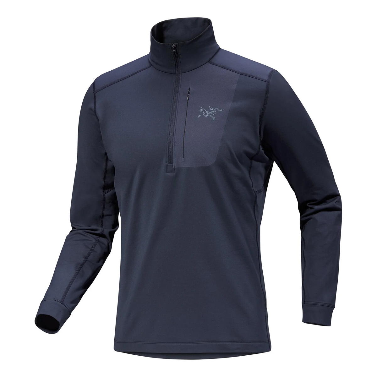 Rho LT Zip Neck Top "Blå"
