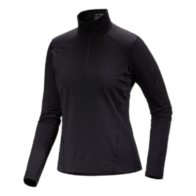 Rho T-shirt med lynlås i halsen "Black"