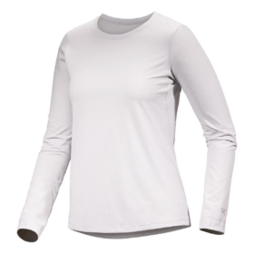 Taema T-shirt med rund hals og lange ærmer "Grey"